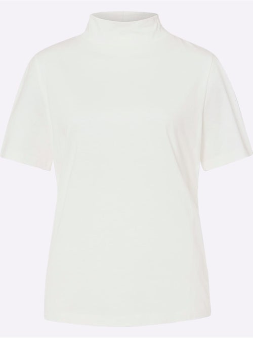 T-shirt à manches courtes avec col montant et qualité agréable - Taille standard - Moda Vilona - Kiabi T-shirt à manches courtes avec col montant et qualité agréable - Taille standard - Moda Vilona - Kiabi