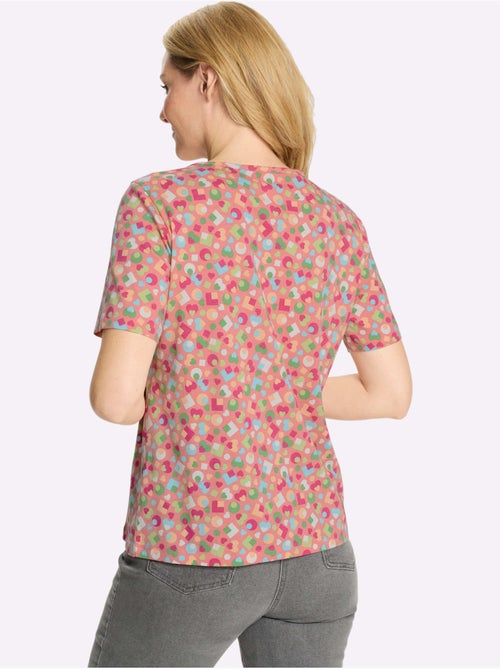 T-shirt à manches courtes avec col rond et plis affinants - Taille standard - Moda Vilona - Kiabi T-shirt à manches courtes avec col rond et plis affinants - Taille standard - Moda Vilona - Kiabi