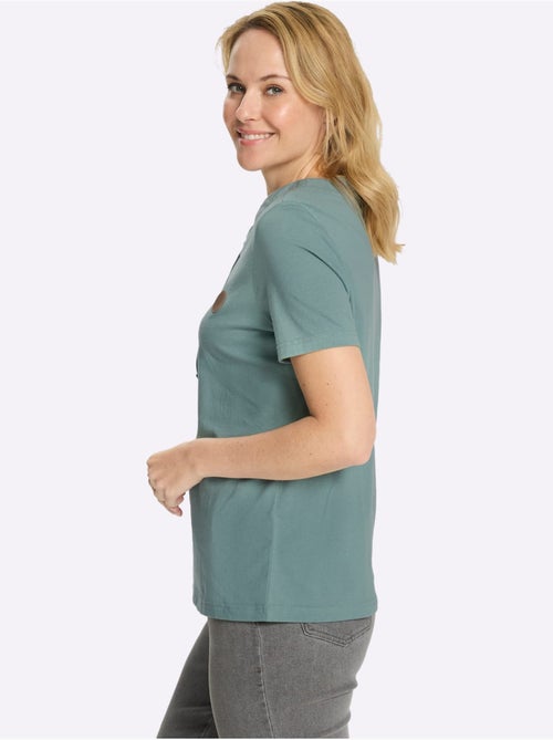 T-shirt à manches courtes avec coulisse et lien à nouer - Taille standard - Moda Vilona - Kiabi T-shirt à manches courtes avec coulisse et lien à nouer - Taille standard - Moda Vilona - Kiabi