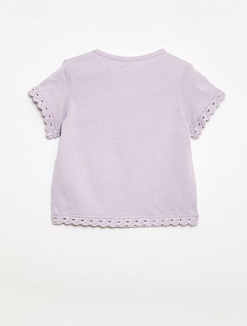T-shirt à manches courtes avec détails au crochet