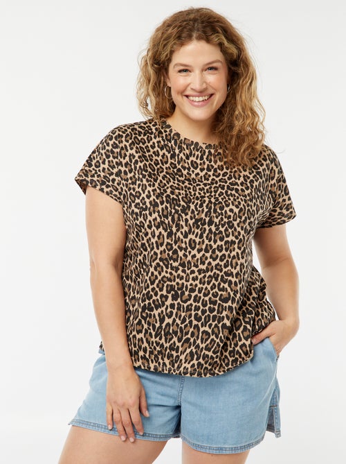 T-shirt à manches courtes avec dos ouvert - Kiabi