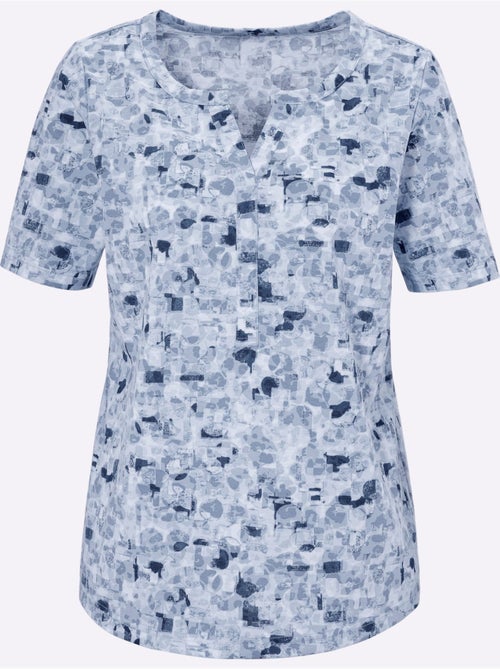 T-shirt à manches courtes avec encolure arrondie et motif imprimé - Taille standard - Moda Vilona - Kiabi T-shirt à manches courtes avec encolure arrondie et motif imprimé - Taille standard - Moda Vilona - Kiabi