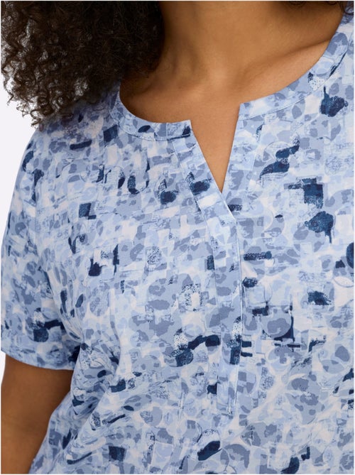 T-shirt à manches courtes avec encolure arrondie et motif imprimé - Taille standard - Moda Vilona - Kiabi T-shirt à manches courtes avec encolure arrondie et motif imprimé - Taille standard - Moda Vilona - Kiabi