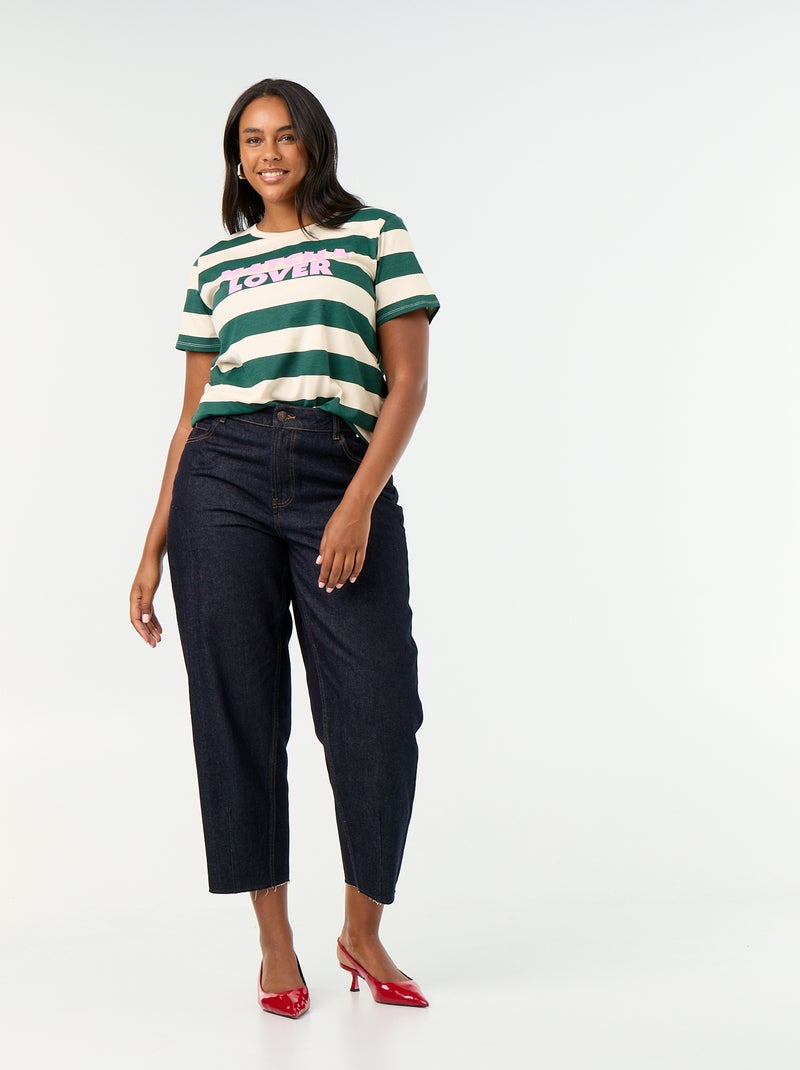 T-shirt à manches courtes avec imprimé Blanc - Kiabi