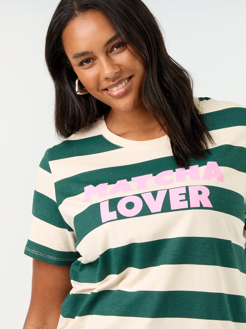 T-shirt à manches courtes avec imprimé Blanc - Kiabi