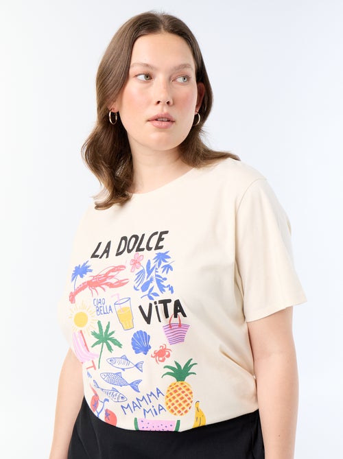 T-shirt à manches courtes avec imprimé - Kiabi