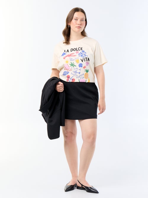 T-shirt à manches courtes avec imprimé - Kiabi