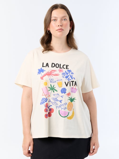 T-shirt à manches courtes avec imprimé - Kiabi