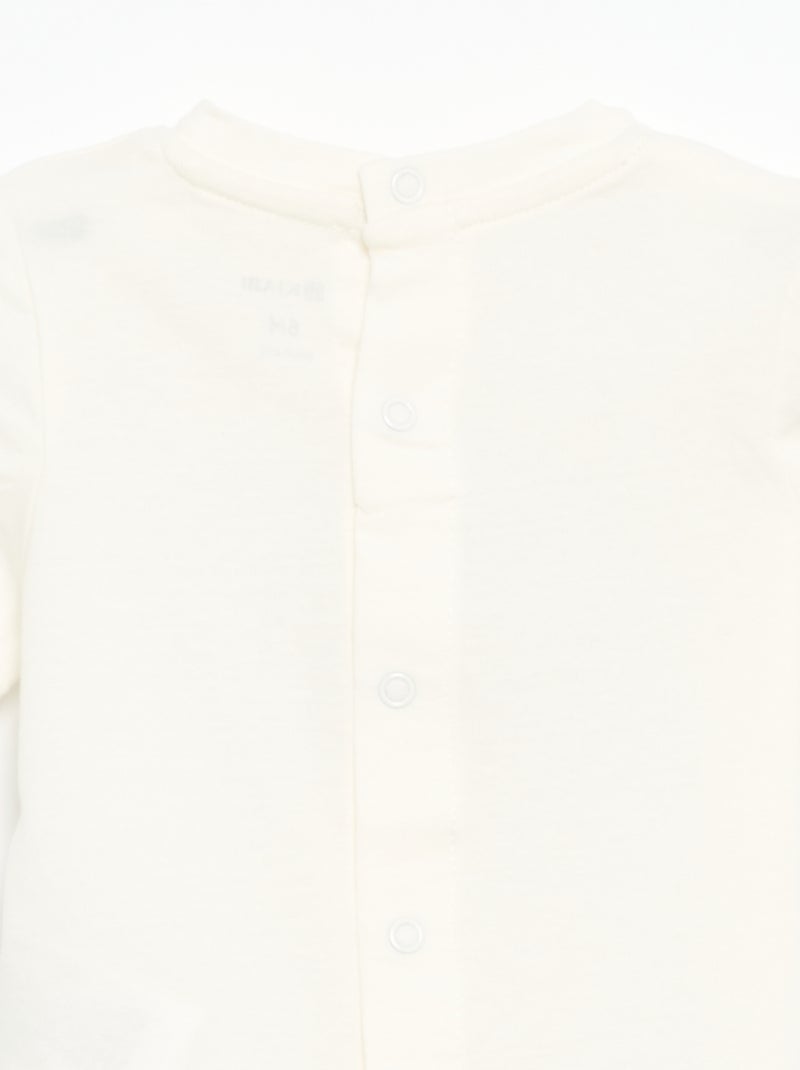 T-shirt à manches courtes avec imprimé Blanc - Kiabi