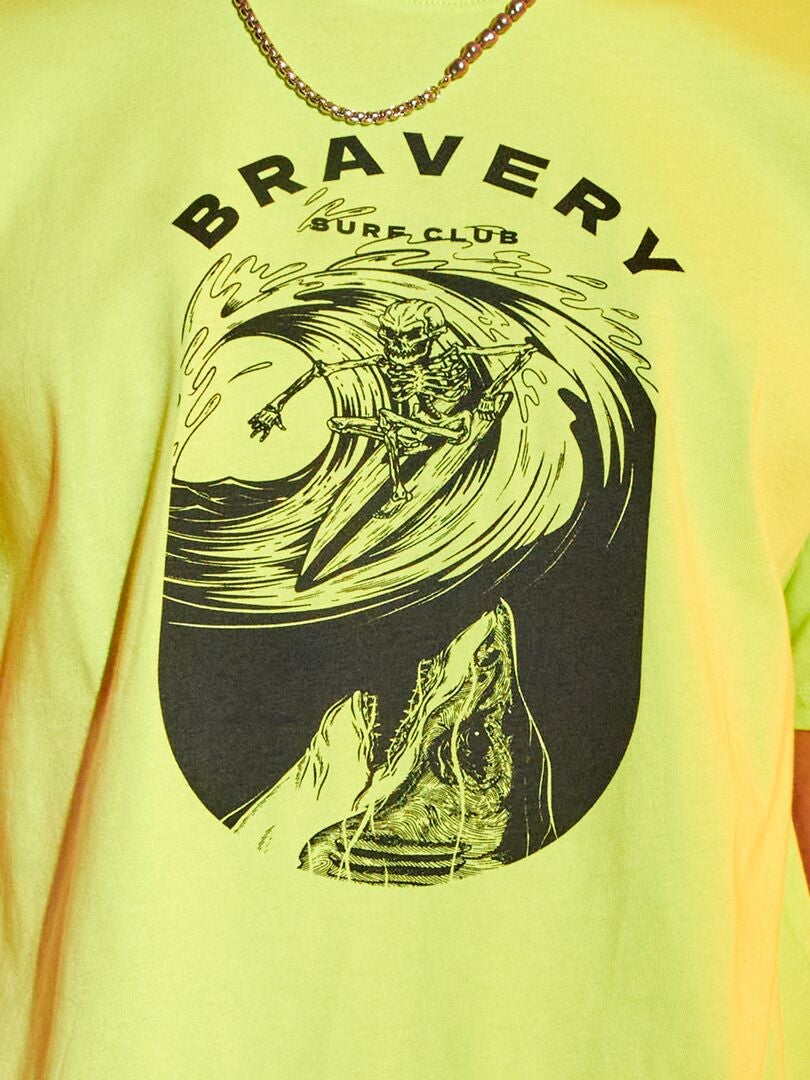 T-shirt à manches courtes avec imprimé Blanc - Kiabi