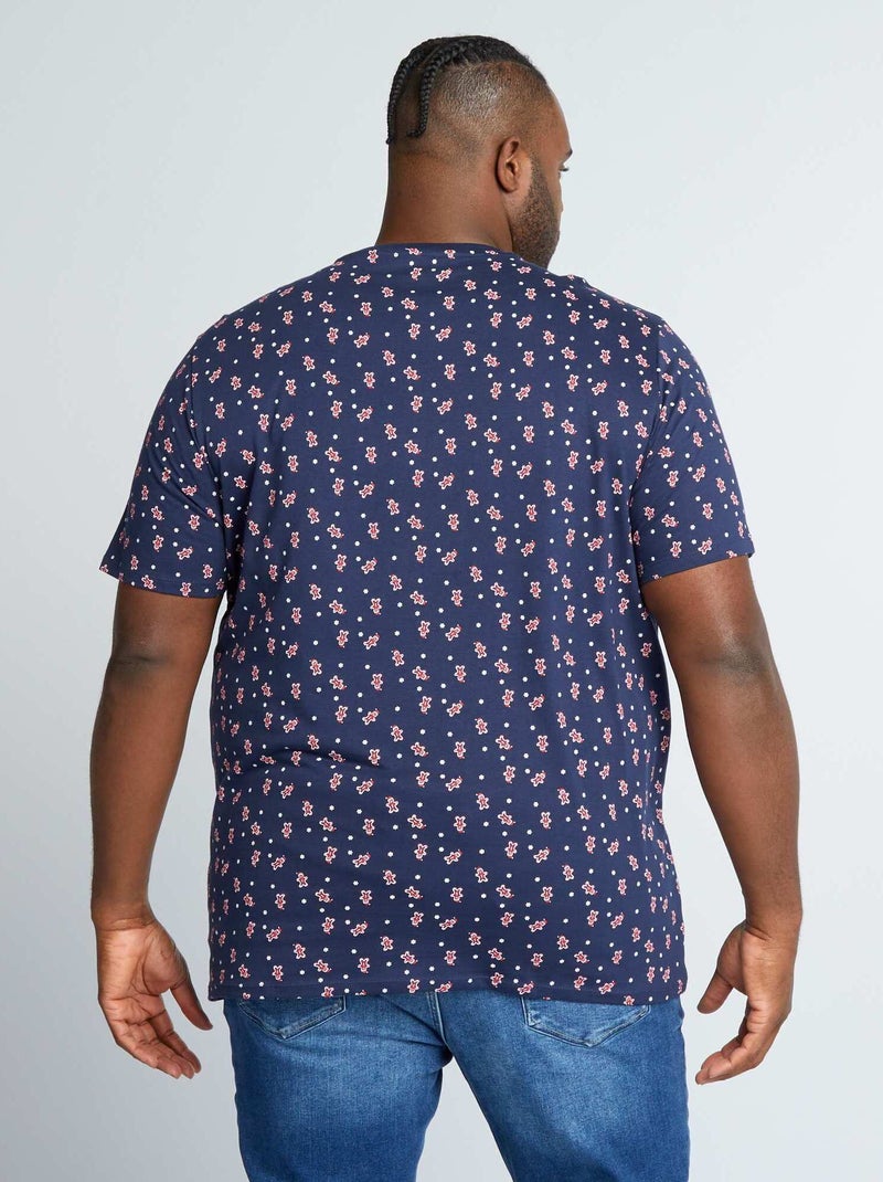 T-shirt à manches courtes avec imprimé Bleu - Kiabi