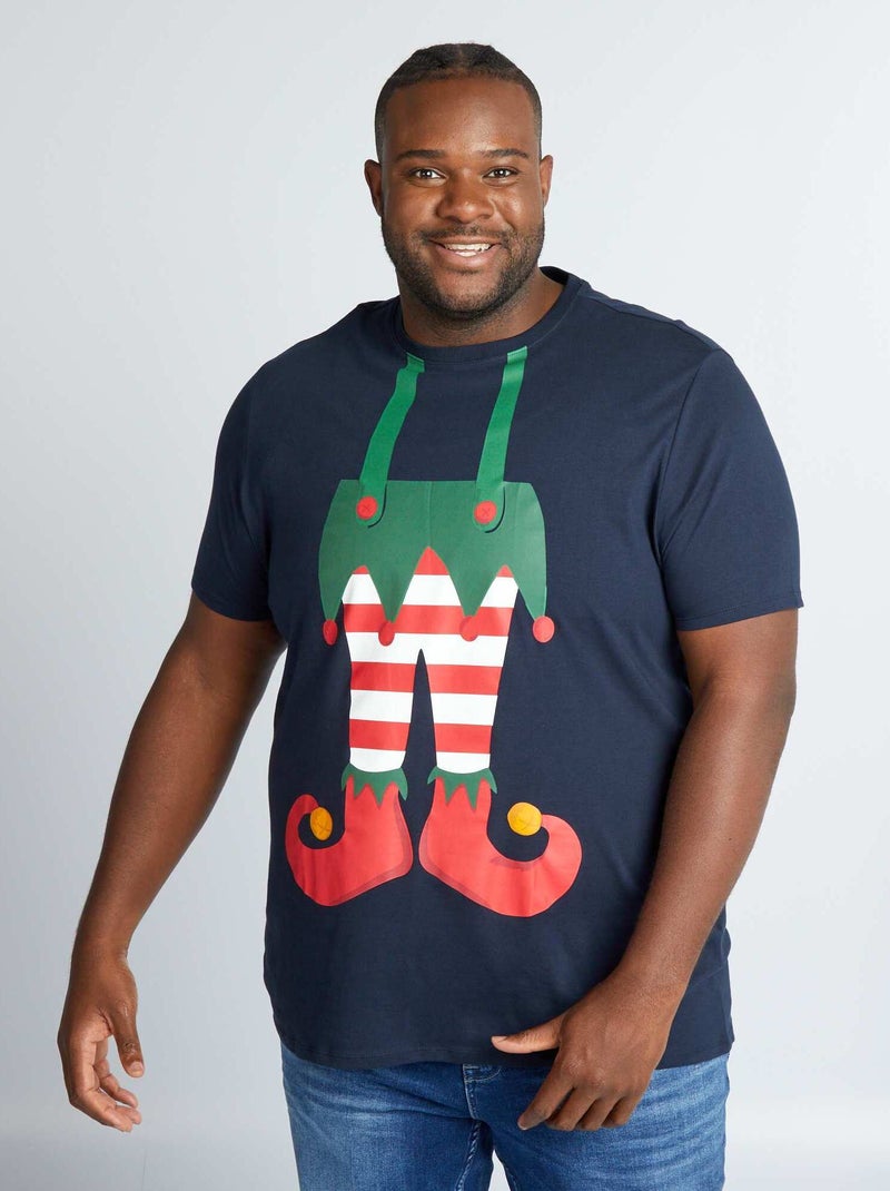 T-shirt à manches courtes avec imprimé Bleu - Kiabi