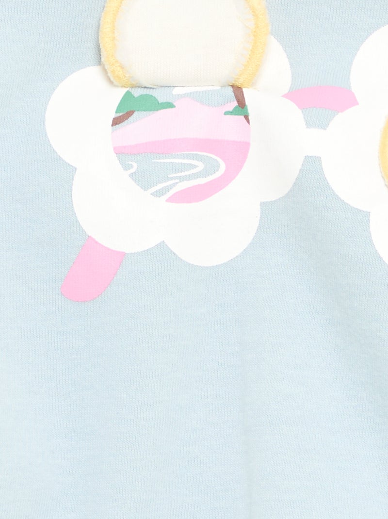 T-shirt à manches courtes avec imprimé Bleu - Kiabi