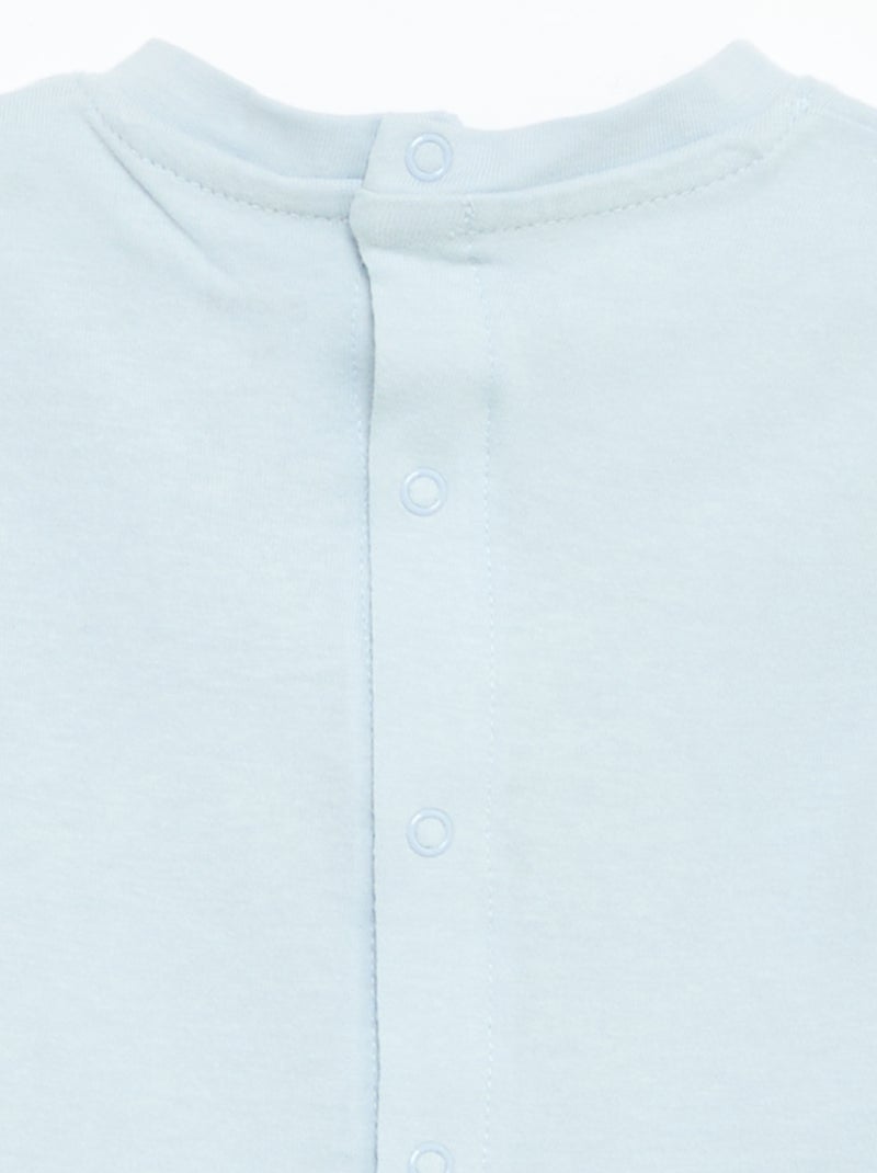 T-shirt à manches courtes avec imprimé Bleu - Kiabi