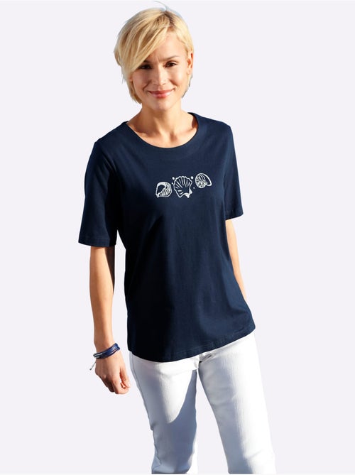 T-shirt à manches courtes avec imprimé coquillages et fentes latérales - Taille standard - Witt - Kiabi T-shirt à manches courtes avec imprimé coquillages et fentes latérales - Taille standard - Witt - Kiabi