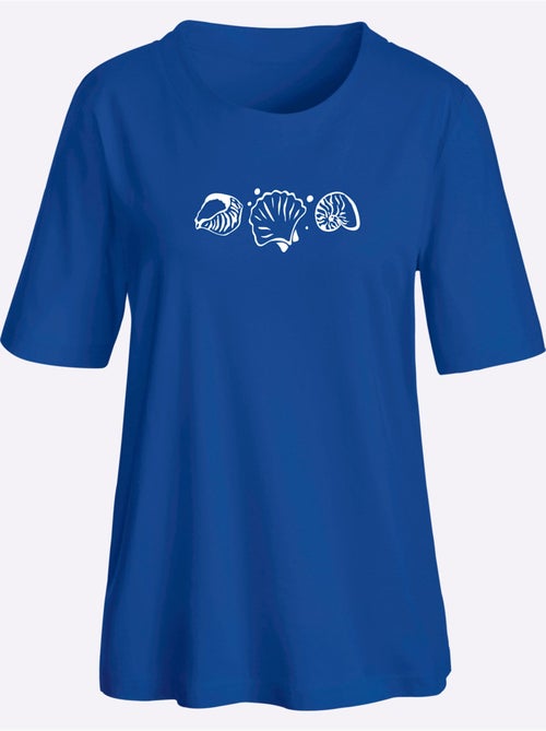 T-shirt à manches courtes avec imprimé coquillages et fentes latérales - Taille standard - Witt - Kiabi T-shirt à manches courtes avec imprimé coquillages et fentes latérales - Taille standard - Witt - Kiabi