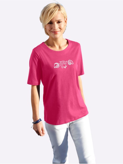 T-shirt à manches courtes avec imprimé coquillages et fentes latérales - Taille standard - Witt - Kiabi T-shirt à manches courtes avec imprimé coquillages et fentes latérales - Taille standard - Witt - Kiabi