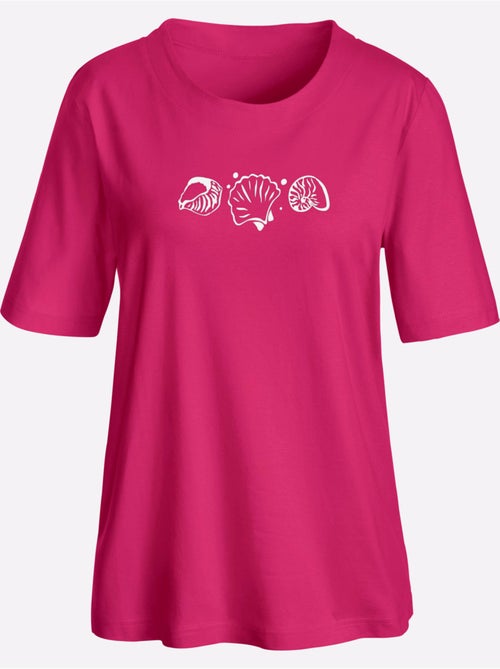 T-shirt à manches courtes avec imprimé coquillages et fentes latérales - Taille standard - Witt - Kiabi T-shirt à manches courtes avec imprimé coquillages et fentes latérales - Taille standard - Witt - Kiabi