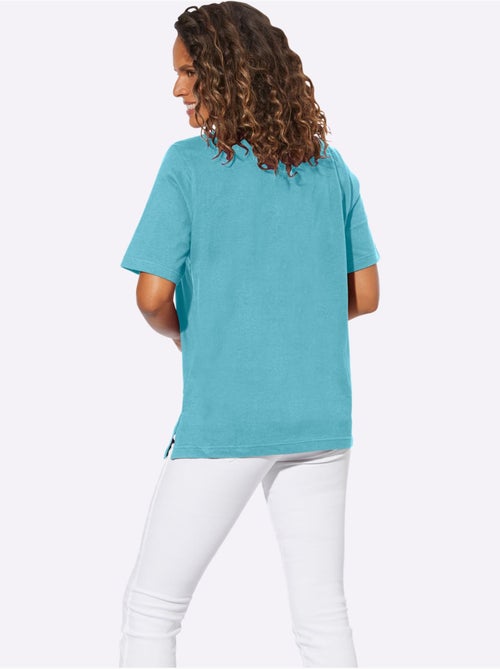 T-shirt à manches courtes avec imprimé coquillages et fentes latérales - Taille standard - Witt - Kiabi T-shirt à manches courtes avec imprimé coquillages et fentes latérales - Taille standard - Witt - Kiabi