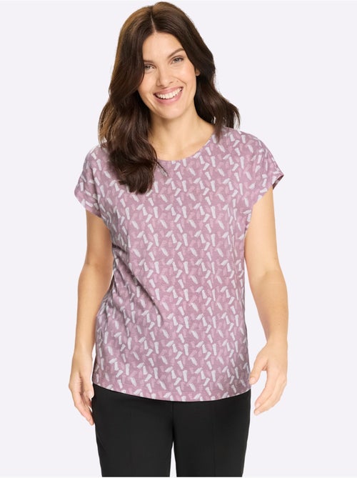 T-shirt à manches courtes avec imprimé graphique et encolure ronde - Taille standard - Moda Vilona - Kiabi T-shirt à manches courtes avec imprimé graphique et encolure ronde - Taille standard - Moda Vilona - Kiabi