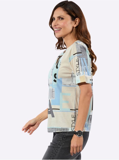 T shirt à manches courtes avec imprimé graphique et lettrage - taille standard - witt - Kiabi T shirt à manches courtes avec imprimé graphique et lettrage - taille standard - witt - Kiabi