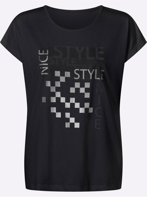 T-shirt à manches courtes avec imprimé graphique et mancherons - Taille standard - Moda Vilona - Kiabi T-shirt à manches courtes avec imprimé graphique et mancherons - Taille standard - Moda Vilona - Kiabi
