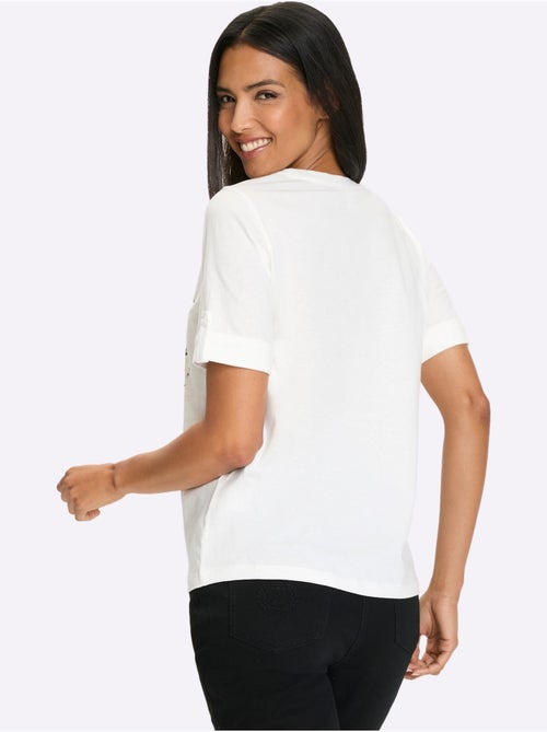 T-shirt à manches courtes avec imprimé léopard et cœurs - Taille standard - Moda Vilona - Kiabi T-shirt à manches courtes avec imprimé léopard et cœurs - Taille standard - Moda Vilona - Kiabi