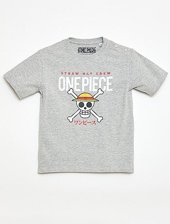 T-shirt à manches courtes avec imprimé 'Luffy - One Piece'
