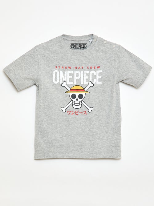 T-shirt à manches courtes avec imprimé 'Luffy - One Piece' - Kiabi