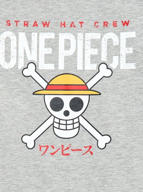 T-shirt à manches courtes avec imprimé 'Luffy - One Piece' - Kiabi