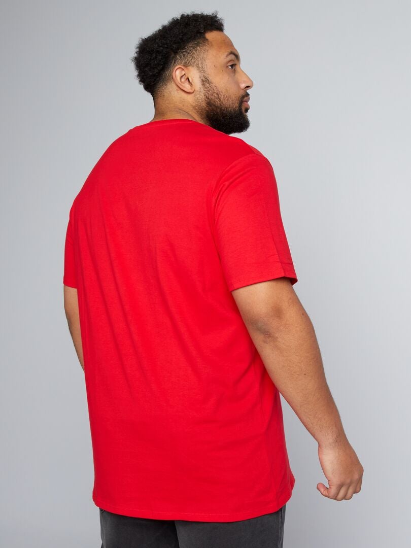 T-shirt à manches courtes avec imprimé - Rouge - Kiabi - 10.00€