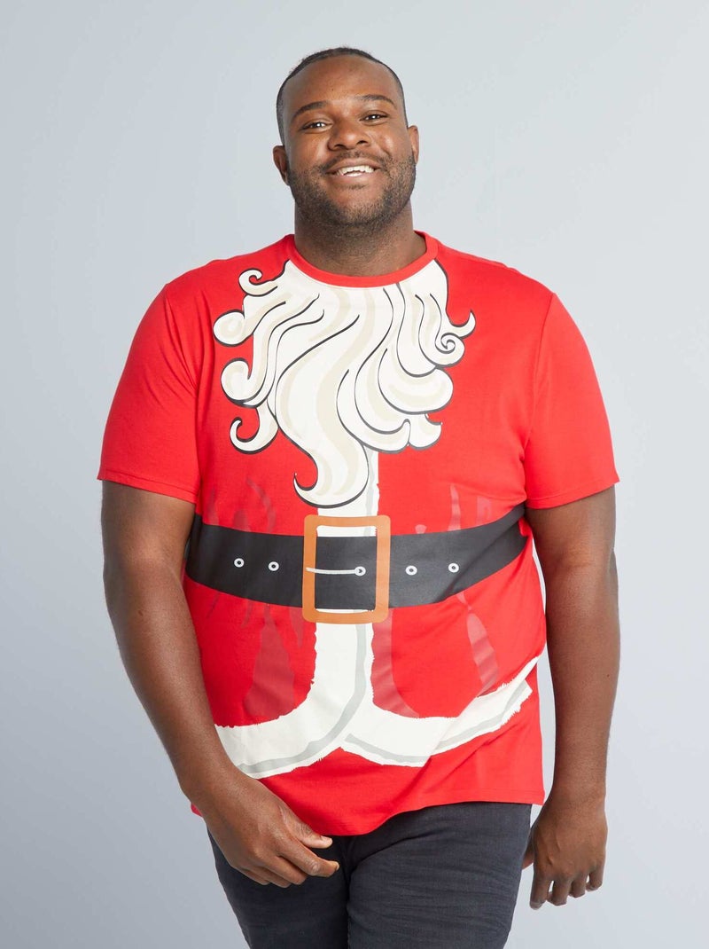 T-shirt à manches courtes avec imprimé Rouge - Kiabi