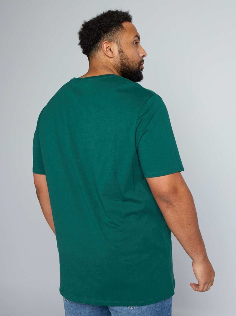 T-shirt à manches courtes avec imprimé Vert - Kiabi
