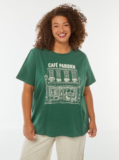 T-shirt à manches courtes avec imprimé - Kiabi