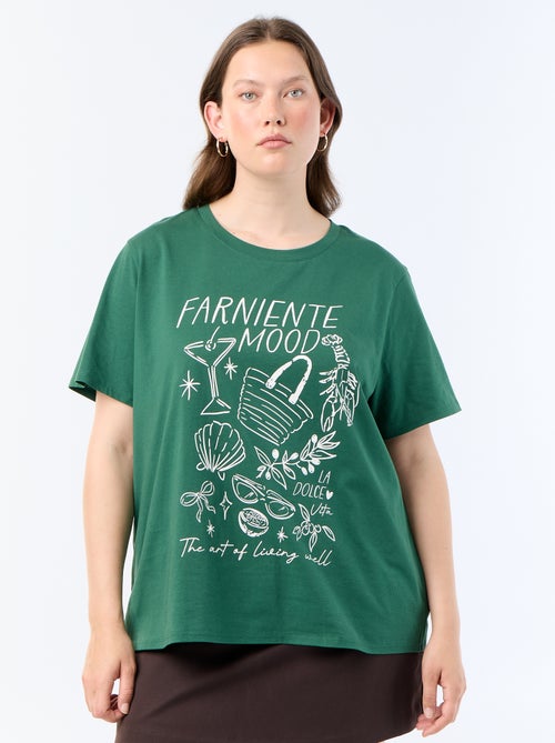 T-shirt à manches courtes avec imprimé - Kiabi