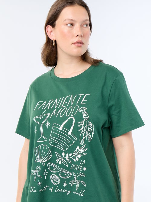T-shirt à manches courtes avec imprimé - Kiabi