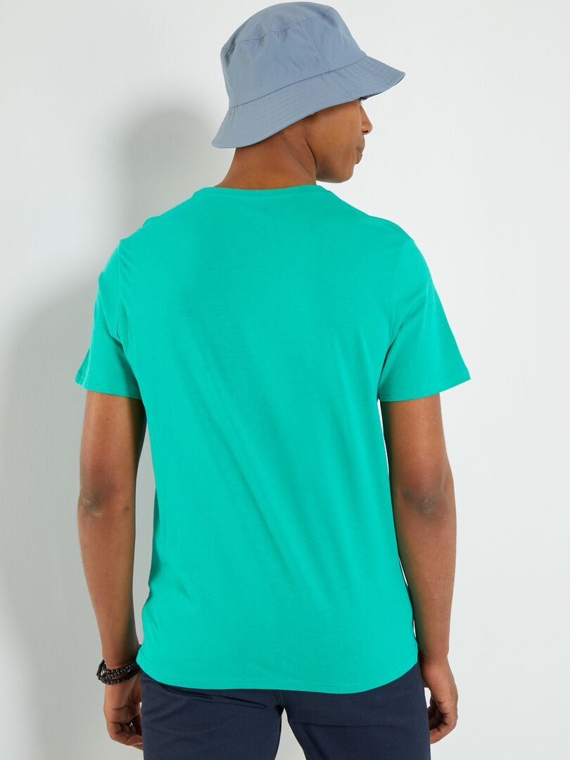 T-shirt à manches courtes avec imprimé Vert - Kiabi