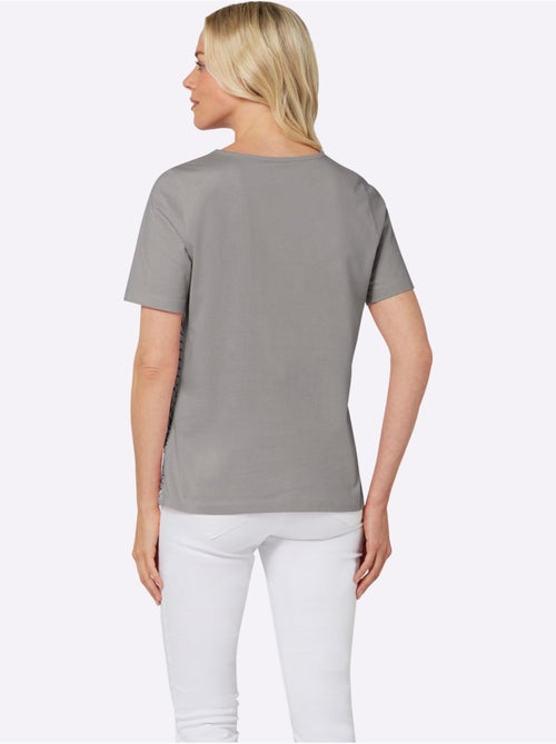 T-shirt à manches courtes avec inscriptions et motifs floraux - Taille standard - Moda Vilona - Kiabi T-shirt à manches courtes avec inscriptions et motifs floraux - Taille standard - Moda Vilona - Kiabi
