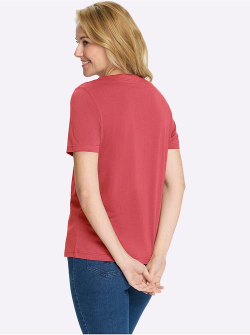 T-shirt à manches courtes avec lien à nouer et empiècement décoratif - Taille standard - Moda Vilona - Kiabi T-shirt à manches courtes avec lien à nouer et empiècement décoratif - Taille standard - Moda Vilona - Kiabi
