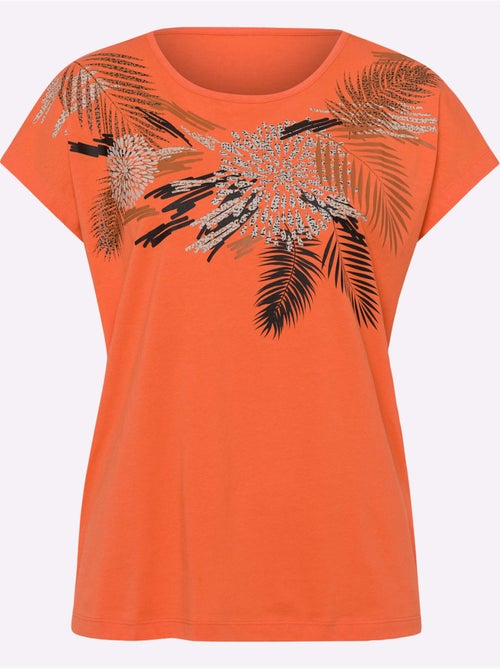 T-shirt à manches courtes avec motif imprimé et encolure ronde - Taille standard - Moda Vilona - Kiabi T-shirt à manches courtes avec motif imprimé et encolure ronde - Taille standard - Moda Vilona - Kiabi