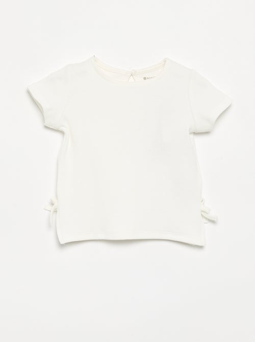 T-shirt à manches courtes avec nœuds - Kiabi