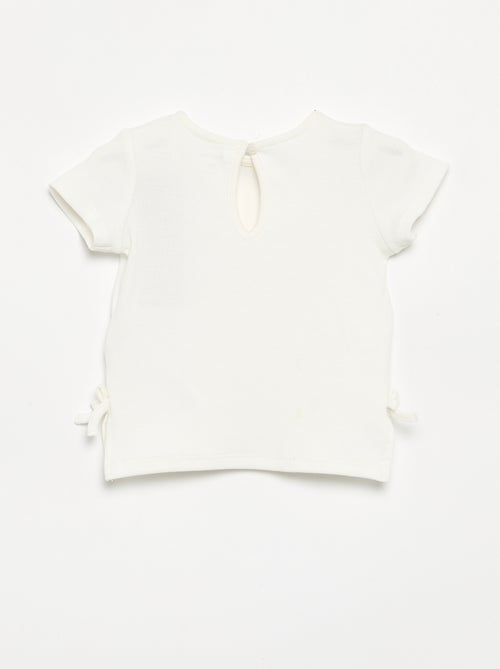 T-shirt à manches courtes avec nœuds - Kiabi