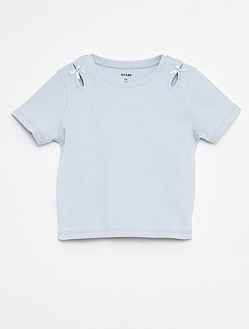 T-shirt à manches courtes avec nœuds décoratifs