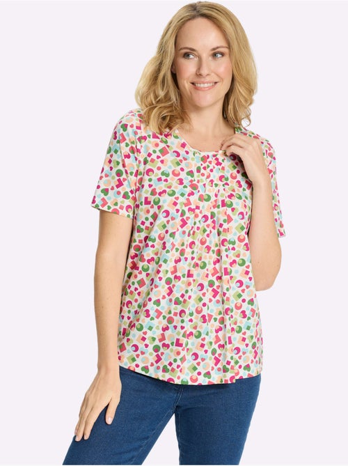 T-shirt à manches courtes avec plis sous l'encolure - Taille standard - Moda Vilona - Kiabi T-shirt à manches courtes avec plis sous l'encolure - Taille standard - Moda Vilona - Kiabi