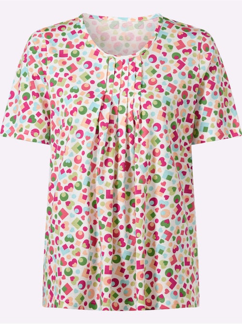 T-shirt à manches courtes avec plis sous l'encolure - Taille standard - Moda Vilona - Kiabi T-shirt à manches courtes avec plis sous l'encolure - Taille standard - Moda Vilona - Kiabi