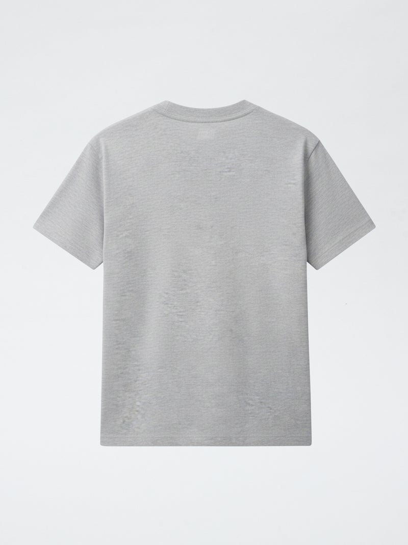 T-shirt à manches courtes avec print Gris - Kiabi