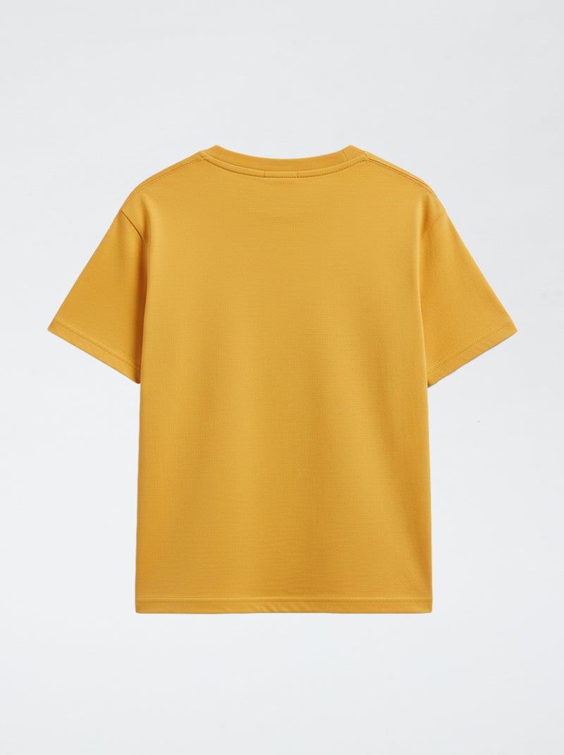 T-shirt à manches courtes avec print Jaune - Kiabi