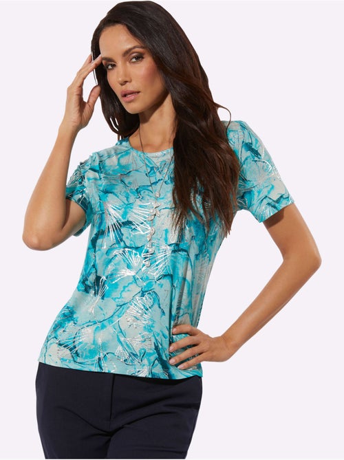 T-shirt à Manches Courtes Avec Viscose (ecovero) - Taille Standard - Helline - Kiabi T-shirt à Manches Courtes Avec Viscose (ecovero) - Taille Standard - Helline - Kiabi