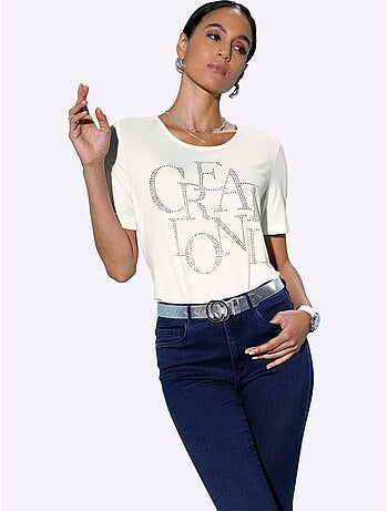 T-shirt à Manches Courtes Avec Viscose (ecovero) - Taille Standard - helline