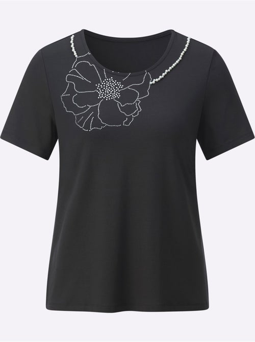 T-shirt à Manches Courtes Avec Viscose (ecovero) - Taille Standard - helline - Kiabi